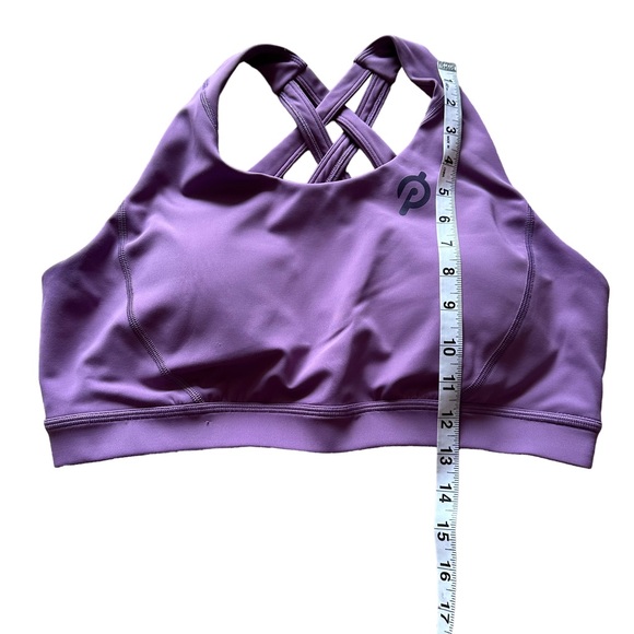 Peloton Apparel Set Essential Capri & Move Strappy Bra Purple Sz XL - Picture 8 of 15